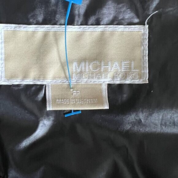 Michael Michael Kors Jacket Womens Petite Petite Black Puffer Quilted Down Coat - Picture 8 of 16